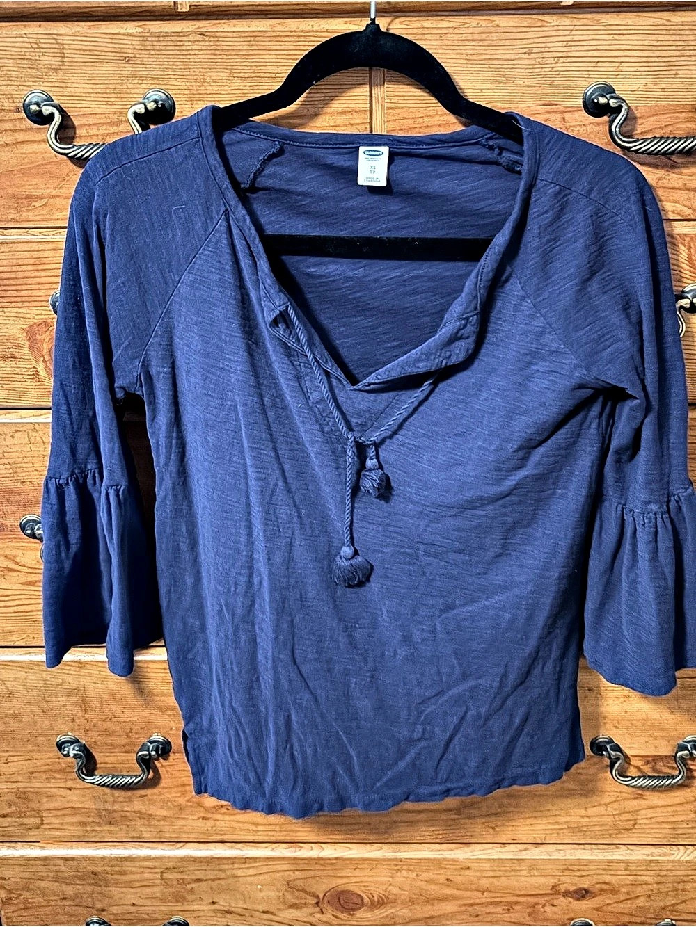 Old Navy Blue Peasant Blouse